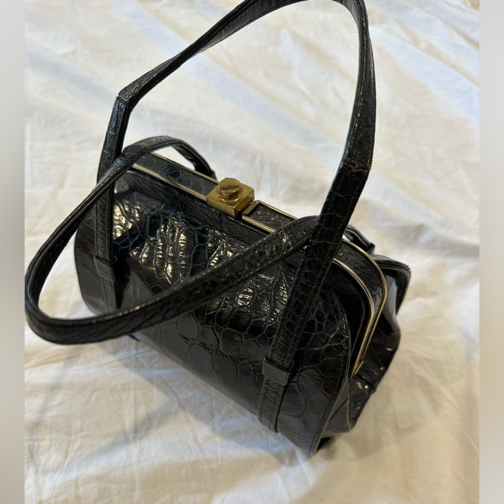 Bellstone Crocodile top handle bag